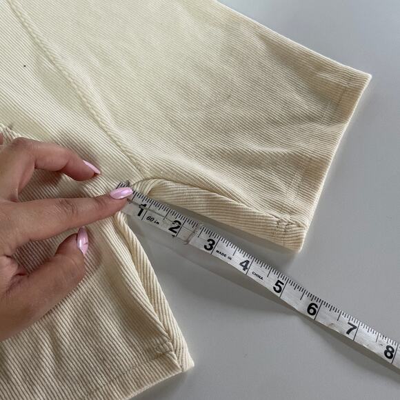 WNTRMSE‎ Shorts Womens 2 Vanilla Winter Muse Rib High-Rise Stretch Cotton - Picture 7 of 7